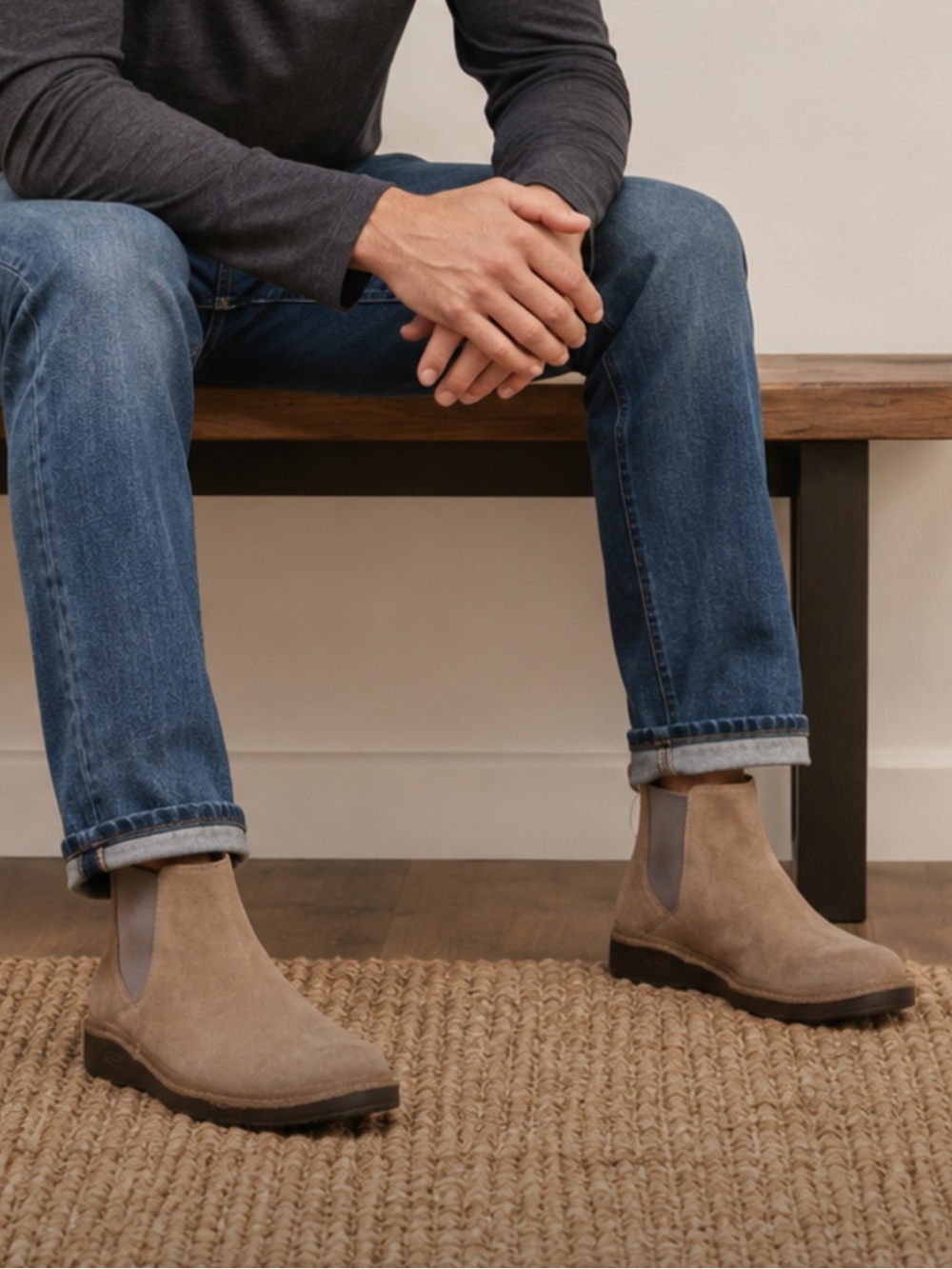 Chaco Paonia Men's Suede Chelsea Boots NEW